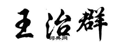 胡問遂王治群行書個性簽名怎么寫