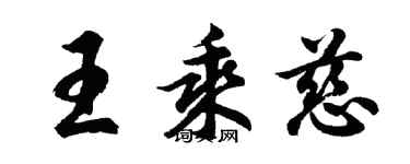 胡問遂王乘慈行書個性簽名怎么寫