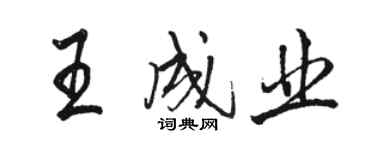 駱恆光王成業行書個性簽名怎么寫