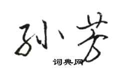 駱恆光孫芳行書個性簽名怎么寫