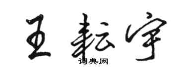 駱恆光王耘宇行書個性簽名怎么寫