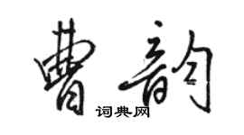 駱恆光曹韻行書個性簽名怎么寫