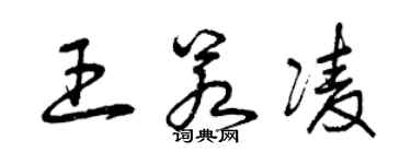 曾慶福王若凌草書個性簽名怎么寫