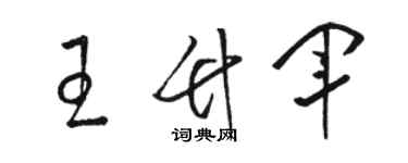 駱恆光王竹軍草書個性簽名怎么寫