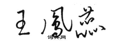 駱恆光王鳳蕊草書個性簽名怎么寫