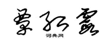 朱錫榮覃紅霞草書個性簽名怎么寫