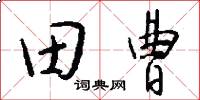 田曹怎么寫好看