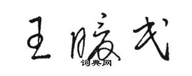 駱恆光王暖民草書個性簽名怎么寫