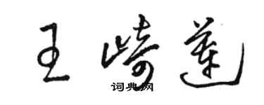 駱恆光王崎蓮草書個性簽名怎么寫