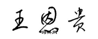 梁錦英王恩貴草書個性簽名怎么寫