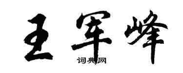 胡問遂王軍峰行書個性簽名怎么寫