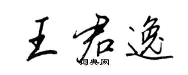 王正良王君逸行書個性簽名怎么寫