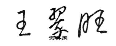 駱恆光王翠旺草書個性簽名怎么寫