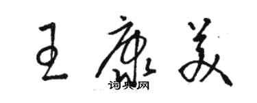 駱恆光王康美草書個性簽名怎么寫