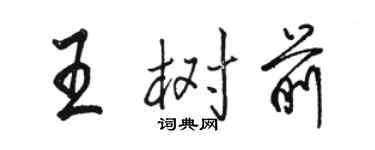 駱恆光王樹前行書個性簽名怎么寫