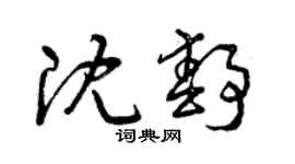 曾慶福沈靜草書個性簽名怎么寫
