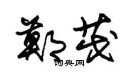 朱錫榮鄭茂草書個性簽名怎么寫