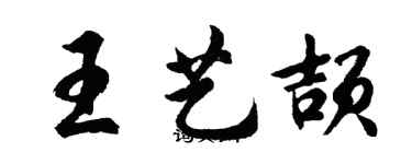 胡問遂王藝頡行書個性簽名怎么寫