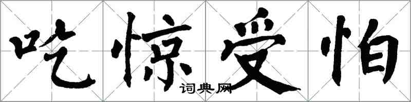 翁闓運吃驚受怕楷書怎么寫