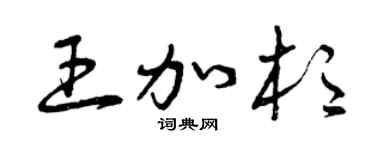 曾慶福王加杉草書個性簽名怎么寫