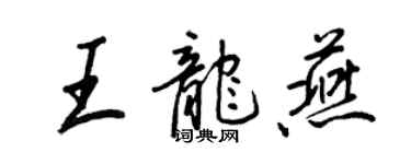 王正良王龍燕行書個性簽名怎么寫