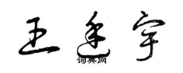 曾慶福王廷宇草書個性簽名怎么寫