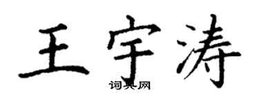丁謙王宇濤楷書個性簽名怎么寫