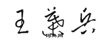 駱恆光王葉兵草書個性簽名怎么寫