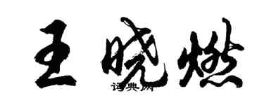 胡問遂王曉燃行書個性簽名怎么寫