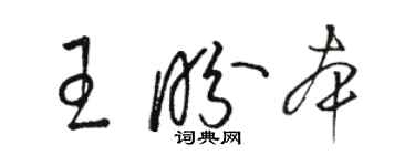 駱恆光王盼本草書個性簽名怎么寫