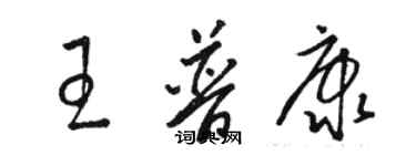 駱恆光王普康草書個性簽名怎么寫