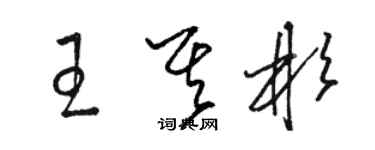 駱恆光王其彬草書個性簽名怎么寫