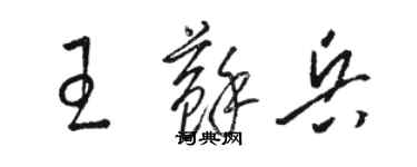 駱恆光王蘇兵草書個性簽名怎么寫