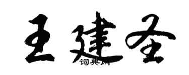 胡問遂王建聖行書個性簽名怎么寫