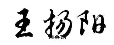胡問遂王揚陽行書個性簽名怎么寫