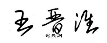 朱錫榮王晉淮草書個性簽名怎么寫