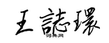 王正良王志環行書個性簽名怎么寫