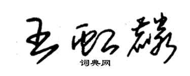 朱錫榮王虹麟草書個性簽名怎么寫