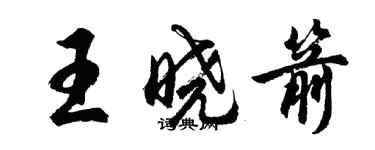 胡問遂王曉箭行書個性簽名怎么寫