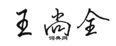 駱恆光王尚全行書個性簽名怎么寫