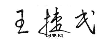 駱恆光王捷民草書個性簽名怎么寫