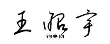 梁錦英王昭宇草書個性簽名怎么寫