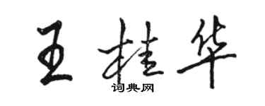 駱恆光王桂華行書個性簽名怎么寫