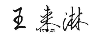 駱恆光王來淋行書個性簽名怎么寫