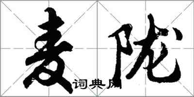 胡問遂麥隴行書怎么寫