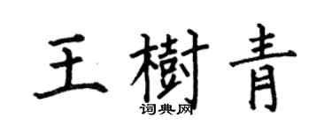 何伯昌王樹青楷書個性簽名怎么寫