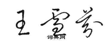 駱恆光王雪芬草書個性簽名怎么寫