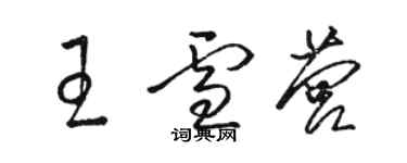 駱恆光王雪營草書個性簽名怎么寫