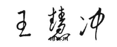 駱恆光王慧沖草書個性簽名怎么寫