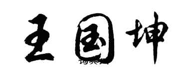 胡問遂王國坤行書個性簽名怎么寫